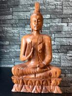 Handgesneden houten Boeddha 63 cm – Sri Lanka – massief hout, Ophalen
