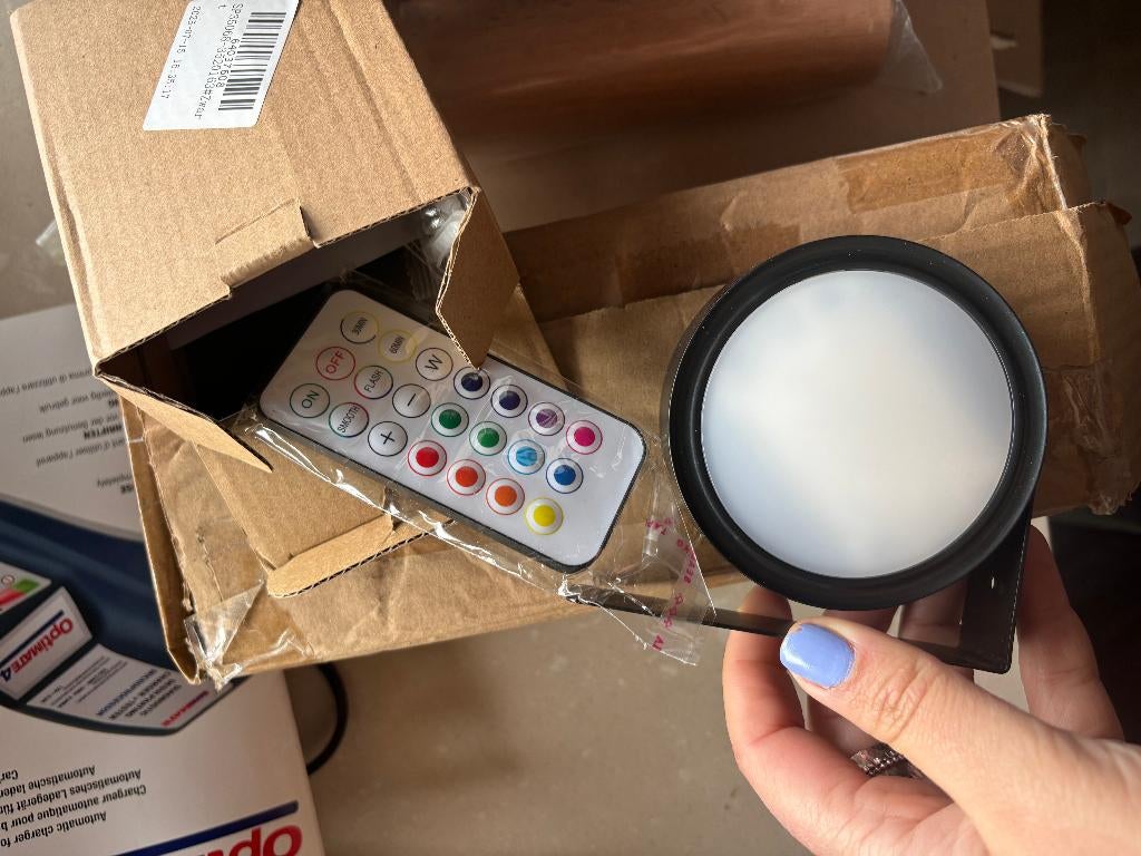 CROWN LED Puck Lights Batterij Zwart Kunststof, Overige materialen, Nieuw, Ophalen of Verzenden, Modern