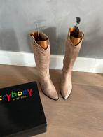 Crybody by BZ Moda Beige Suède Cowboylaarzen, Ophalen of Verzenden, Zo goed als nieuw, Beige, Hoge laarzen