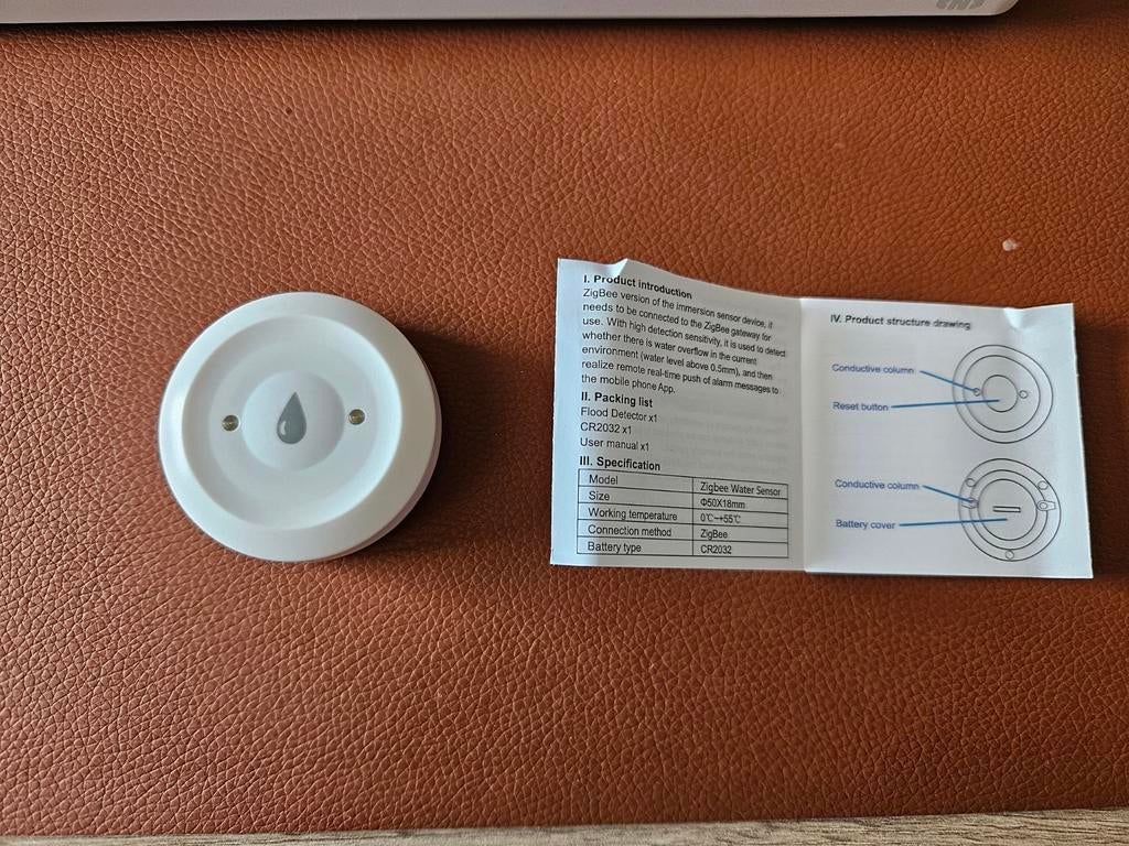 ZigBee Waterlekmelder voor Home Assistant/Zigbee2mqtt, Computers en Software, Overige Computers en Software, Ophalen of Verzenden