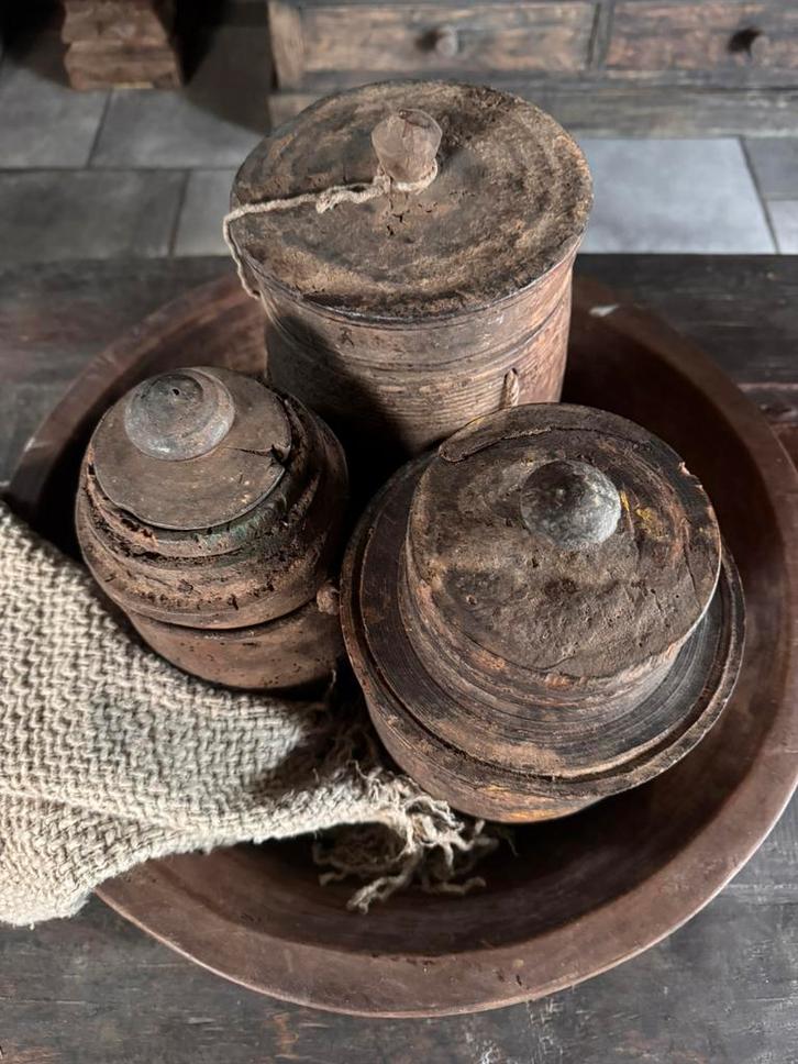 Nepalese kruiken met deksel, Huis en Inrichting, Woonaccessoires | Overige, Gebruikt, Ophalen of Verzenden