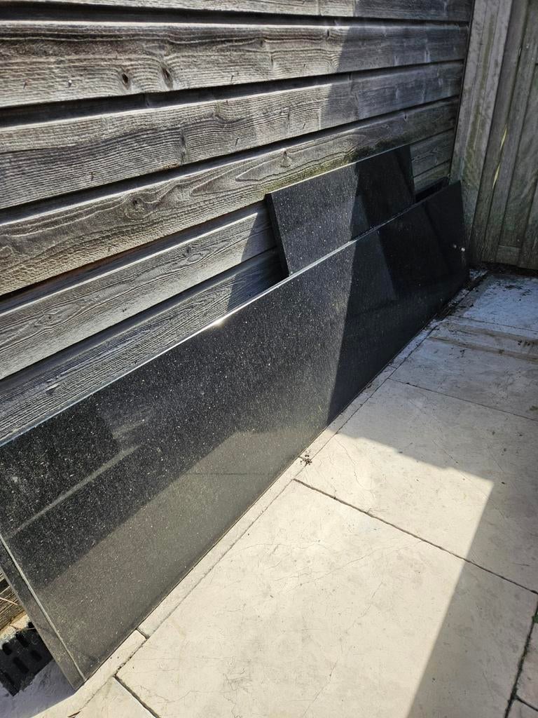 GRATIS Zwarte granieten plaat, Ophalen, Gebruikt, Overige materialen, Minder dan 20 mm