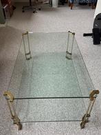 Glazen salontafel, rechthoekig, Ophalen, Gebruikt, 100 tot 150 cm, 50 tot 100 cm