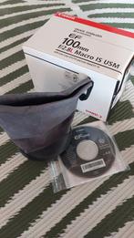 Canon EF 100mm f/2.8L Macro IS USM Lens - goede Staat!, Ophalen, Zo goed als nieuw, Macrolens