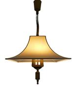 Herda Amsterdam trekpendel hanglamp messing jaren 70, Ophalen, Zo goed als nieuw, Hollywood Regency, Metaal