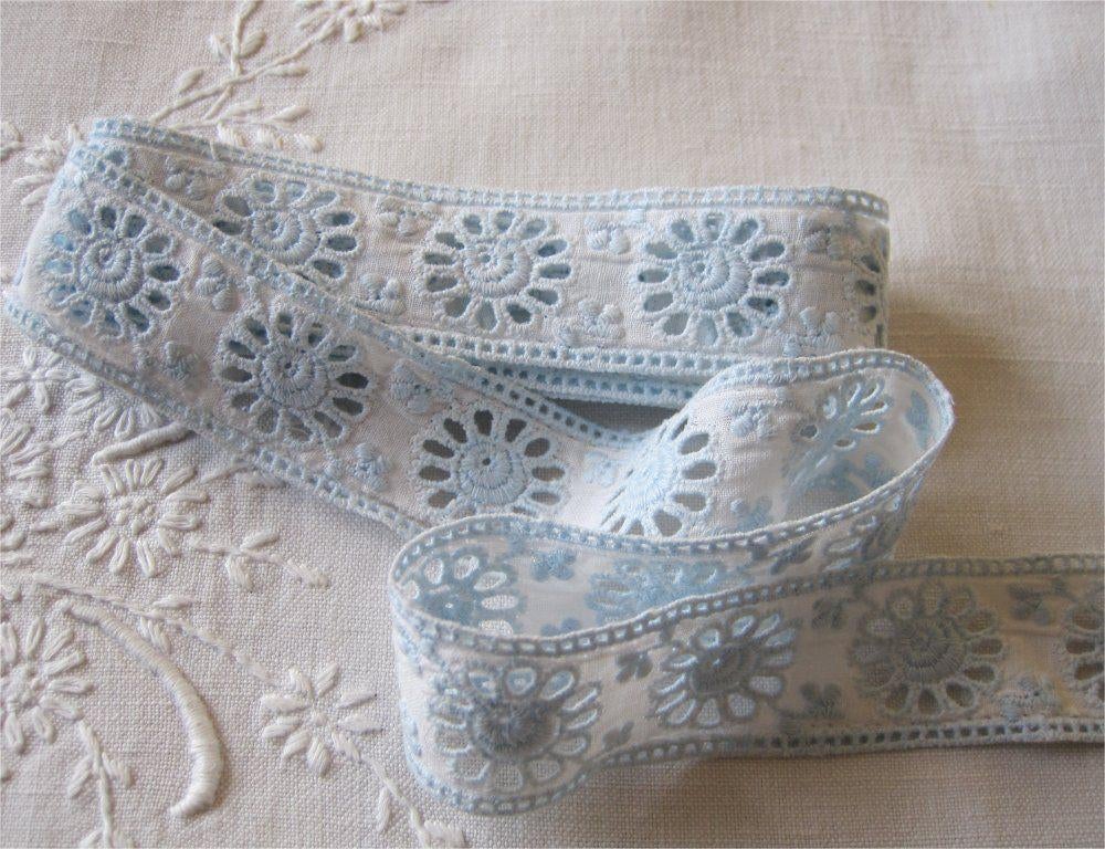 Antiek blauw kant, Ophalen of Verzenden, Nieuw, Kant