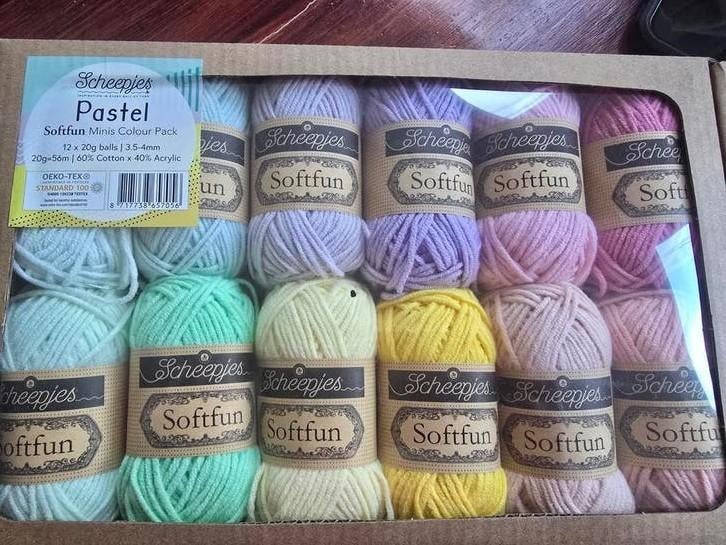 Scheepjes softfun colour pack Pastel, Ophalen of Verzenden, Nieuw, Breien of Haken, Wol of Garen