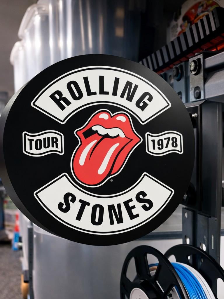 Rolling Stones Tour 1978 Reclame lamp, lightbox, Ophalen of Verzenden, Zo goed als nieuw, Overige typen