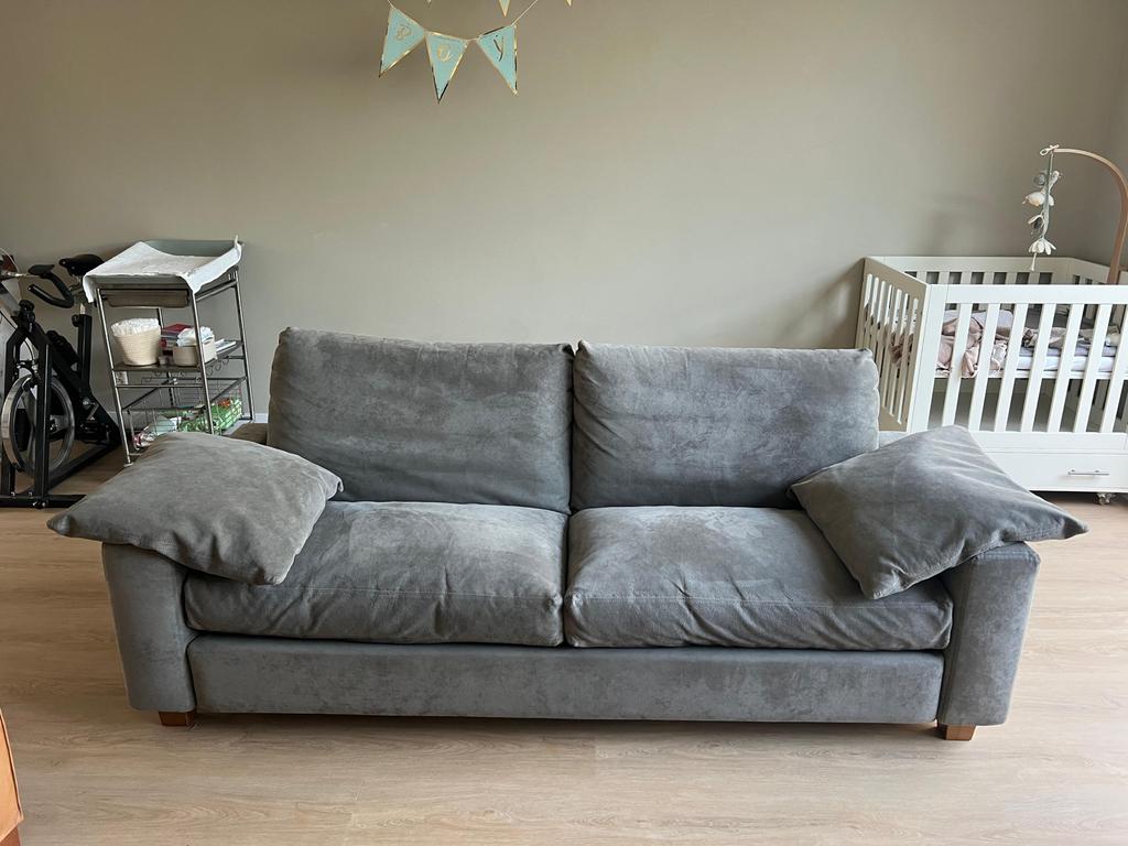 Grijze Gelderland bank Jan des Bouvrie - Zo goed als nieuw, Ophalen, Driepersoons, 75 tot 100 cm, Zo goed als nieuw