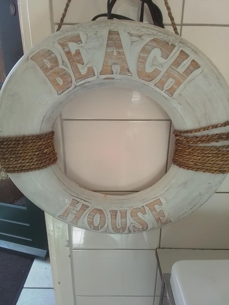 Houten reddingsboei 'Beach House', Ophalen of Verzenden