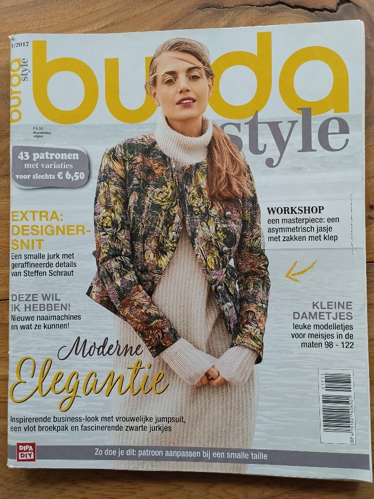 Burda november 2017 workshop voor een jasje, Ophalen of Verzenden, Zo goed als nieuw, Vrouw, Burda