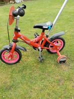 Te koop Mooi kinderfietsje met duwstang en stuurstang, Fietsen en Brommers, Ophalen, Gebruikt, Onbekend, 14 inch of minder