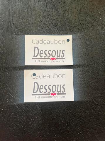 Dessous 2 waardebonnen twv €100 per stuk beschikbaar voor biedingen
