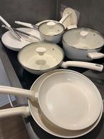 Nieuwe keuken kookset – aluminium met antiaanbaklaag (beige), Huis en Inrichting, Keuken | Potten en Pannen, Rochester, Inductieplaat