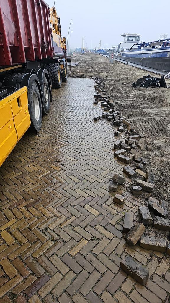 Gebakken klinkers dikformaat, Tuin en Terras, Overige Tuin en Terras, Gebruikt, Ophalen