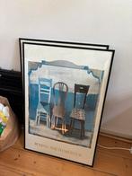 Rosina wachtmeister ingelijst 100cmx70cm, Ophalen, Zo goed als nieuw, Metaal of Aluminium, Minder dan 50 cm