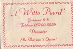 't Witte Peerd Grolstraat Deventer - De Bar van h. 't Oosten, Ophalen of Verzenden