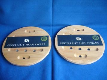 Houten onderzetters nieuw in gesealde verpakking beschikbaar voor biedingen