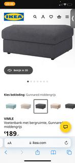 Ikea Vimle Grijze poef met opbergruimte, Huis en Inrichting, Banken | Voetenbanken en Poefen, Ophalen, 100 tot 125 cm, Zo goed als nieuw