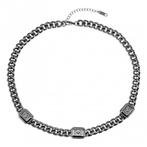 Dottilove Ketting Dames RVS Plated - Cubaanse Schakelketting, Sieraden, Tassen en Uiterlijk, Kettingen, Overige materialen, Met kristal