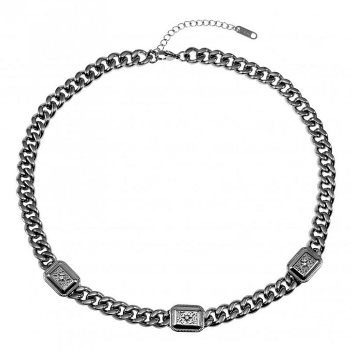 Dottilove Ketting Dames RVS Plated - Cubaanse Schakelketting, Sieraden, Tassen en Uiterlijk, Kettingen, Nieuw, Overige materialen