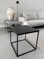 Bijzettafel, salontafel, tafeltje zwart *HIT*, Huis en Inrichting, Tafels | Salontafels, Rond, Zo goed als nieuw, Metaal, Minder dan 50 cm