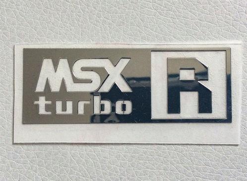 MSX 2 TURBO R Metallic embossed Sticker Decal, Computers en Software, Overige Computers en Software, Nieuw, Verzenden