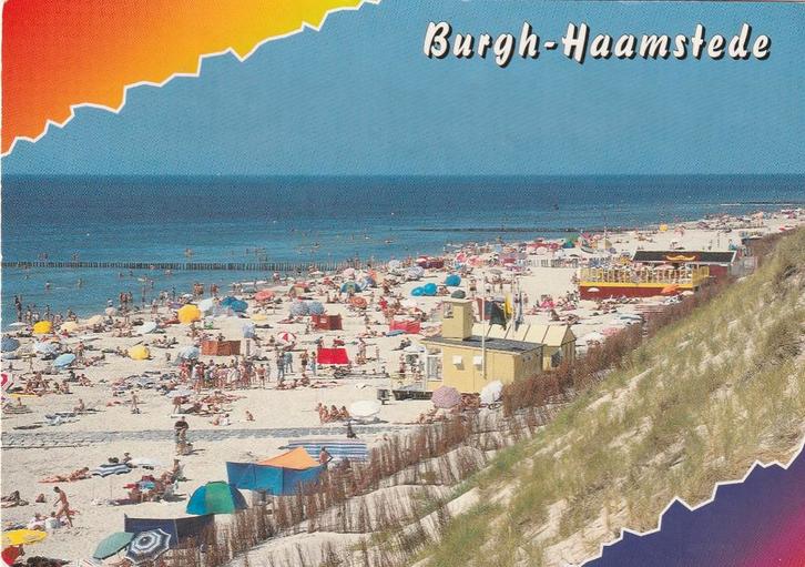 BURGH HAAMSTEDE Strand, Verzamelen, Ansichtkaarten | Nederland, Gelopen, Zeeland, 1980 tot heden, Verzenden