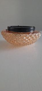 Vintage Glazen Plafondlamp, Huis en Inrichting, Lampen | Plafondlampen, Ophalen of Verzenden, Gebruikt, Glas, Vintage