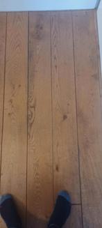 Massief Eiken Vloer 22m², 2cm dik, 18cm breed, Ophalen, Gebruikt, Vloerdelen of -planken, 10 m² of meer