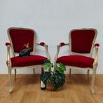 Brocante vintage Franse Louis XV stoelen fauteuils 207, Huis en Inrichting, Fauteuils, Hout, Valkenswaard, Gebruikt, Info@flashbackfurniture.nl