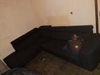 Zwarte hoekbank gebruikt, Ophalen, 250 tot 300 cm, Gebruikt, Hoekbank