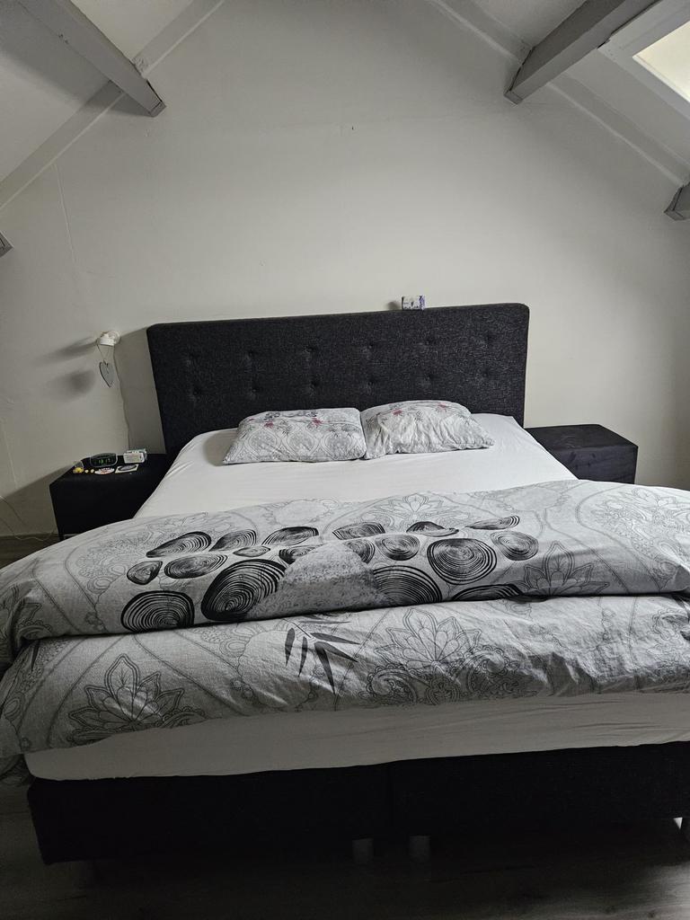 Tweepersoons boxspring, Ophalen, Gebruikt, Tweepersoons, 180 cm