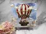 Ambiente knutsel servetten Kerstman in luchtballon nr KHM2, Ophalen of Verzenden, Nieuw, Materiaal