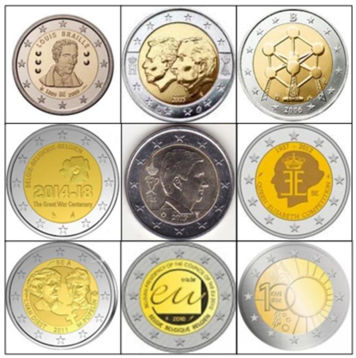 2 Euro CC-Munten Belgie 2005 t/m 2015 UNC-Kwaliteit, Postzegels en Munten, Munten | Europa | Euromunten, 2 euro, België, Ophalen of Verzenden
