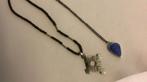Oosterse kettingen. Toeareg kruis en lapis Lazuli hanger., Ophalen of Verzenden, Zo goed als nieuw, Zilver