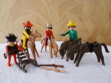Playmobil: 3341-3343 cowboy, paard, sheriff, schommelstoel beschikbaar voor biedingen