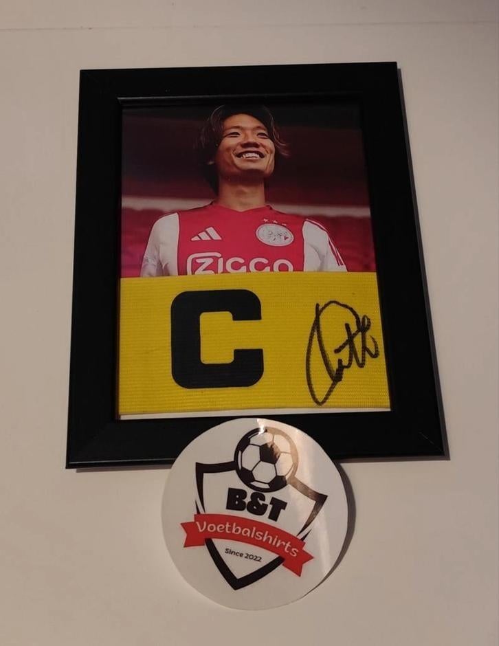 Gesigneerde aanvoerdersband Itakura ajax, Sport en Fitness, Voetbal, ., Maat XL, Ophalen of Verzenden, Zo goed als nieuw