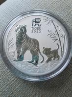 Lunar 3- Jaar van de Tijger 2022 / 5oz., Ophalen of Verzenden, Losse munt, Zilver