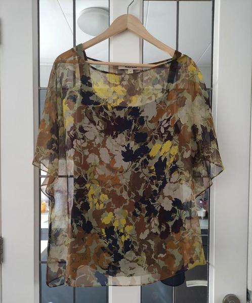 Natan zijden blouse met toebehorende top maat L, Kleding | Dames, Blouses en Tunieken, Zo goed als nieuw, Maat 42/44 (L), Geel