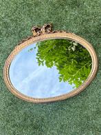 Strikspiegel spiegel strik facet geslepen ovaal goud liggend, Antiek en Kunst, Antiek | Spiegels, Ophalen, Ovaal, Minder dan 50 cm