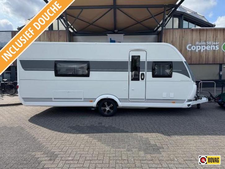 Hobby Prestige 560 WLU 2023 MOVER + LUIFEL!!!, Caravans en Kamperen, Caravans, Bedrijf, tot en met 4, 1250 - 1500 kg, Standaardzit