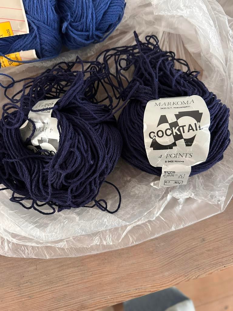 Katoen garen alles tegelijk blauw, Hobby en Vrije tijd, Breien en Haken, Ophalen of Verzenden, Zo goed als nieuw, Breien of Haken