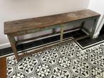 Houten bankje gemaakt in India, Antiek en Kunst, Antiek | Meubels | Stoelen en Banken, Ophalen