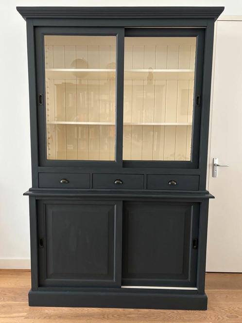 Zwarte Buffetkast - Farrow&Ball Off Black - massief, Huis en Inrichting, Kasten | Buffetkasten, Gebruikt, 200 cm of meer, 100 tot 150 cm