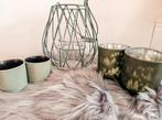 Groene accessoires theelichthouders, Overige materialen, Ophalen of Verzenden, Zo goed als nieuw, Groen