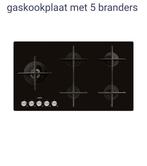 Gaskookplaat met 5 branders, Witgoed en Apparatuur, Kookplaten, Ophalen, Gebruikt, Inbouw, Gas