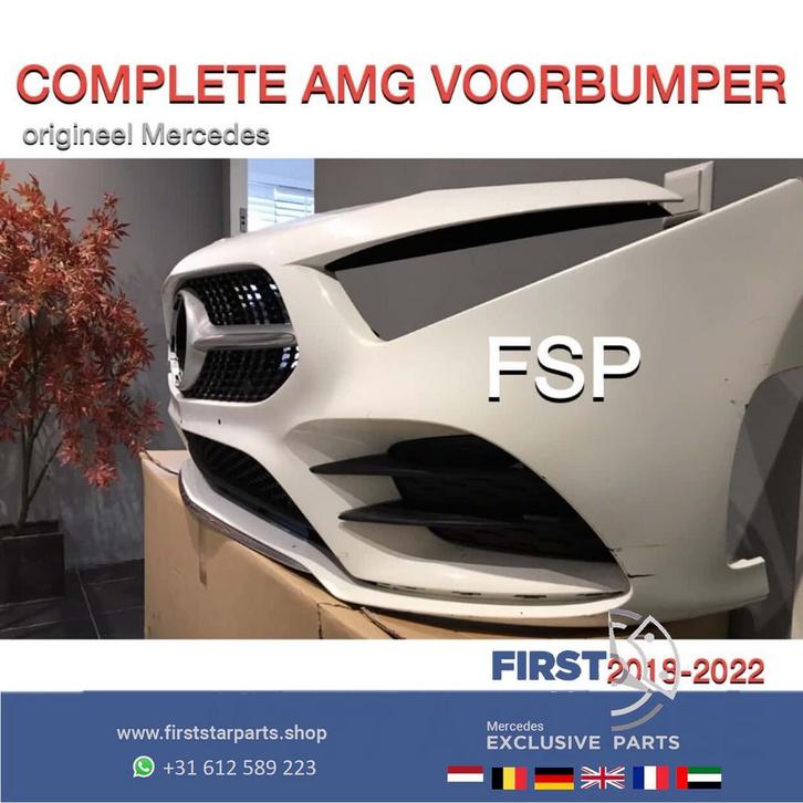 W177 AMG VOORBUMPER Mercedes A Klasse A35 COMPLEET WIT 2018-, Auto-onderdelen, Carrosserie en Plaatwerk, Bumper, Mercedes-Benz