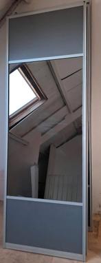 Spiegeldeur met zilverkleurige rand, Huis en Inrichting, Gebruikt, 200 cm of meer, Ophalen of Verzenden, 75 tot 100 cm