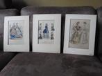 3 Mode prenten 19 eeuw, Antiek en Kunst, Ophalen of Verzenden